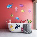 14 Badezimmer Aufkleber Set Fische | Kaufland.de within Aufkleber Badezimmer